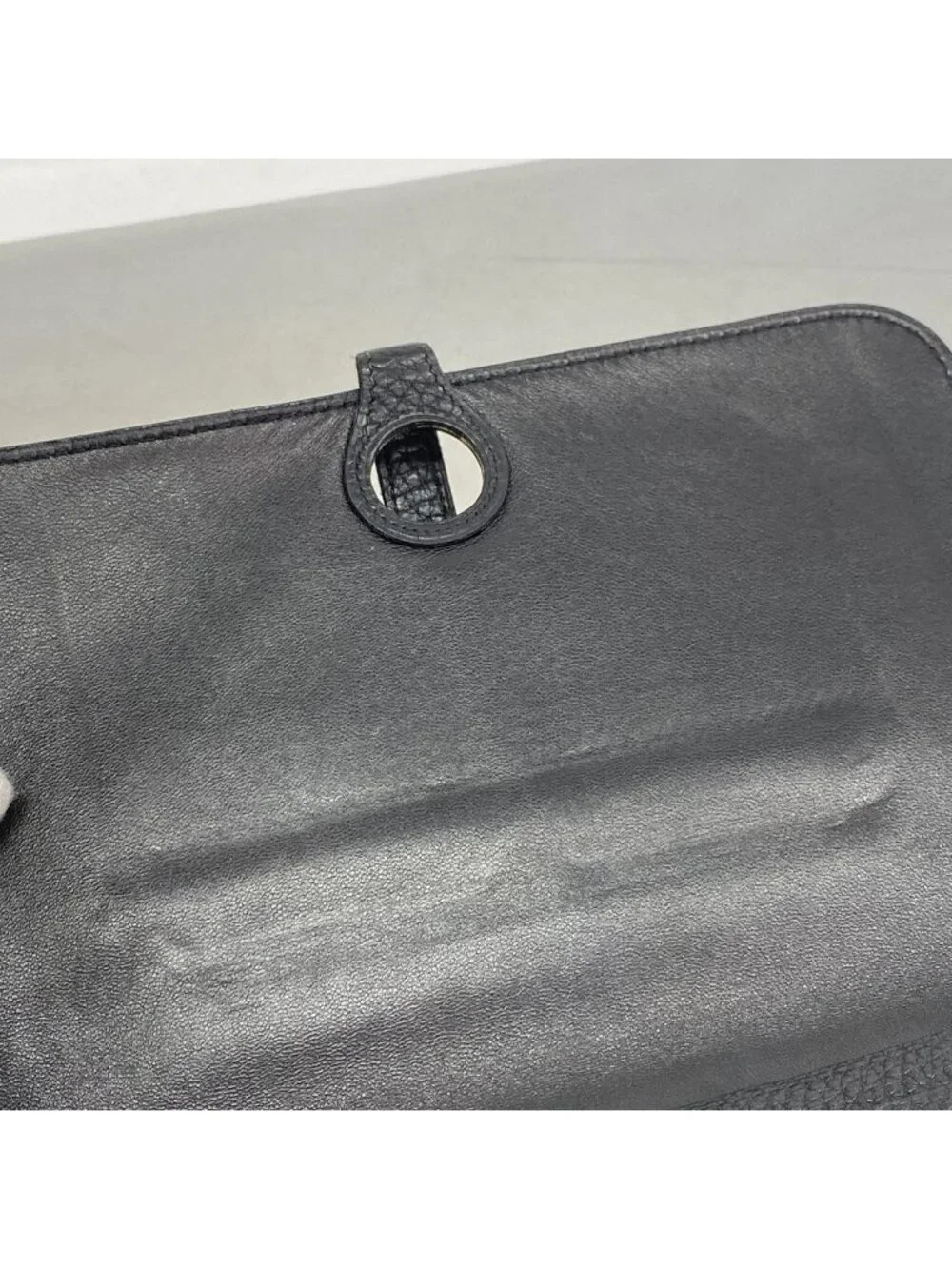 Hermes Wallet Dogon GM Togo Black Silver
